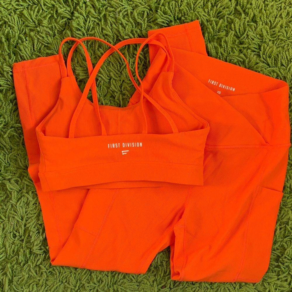 First Division XS Orange Activewear Set